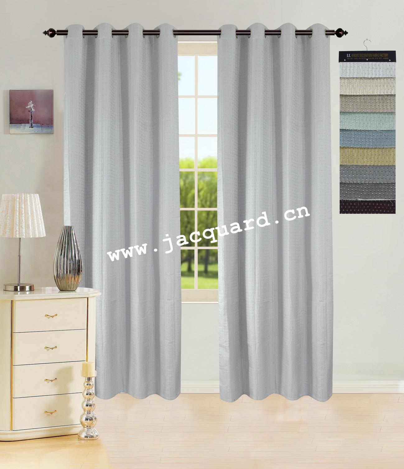 Bedroom Curtains Living Room CurtainLiving Room Curtain Minimalist Jacquard Grommet Curtain/Eyelet  Curtain   for Bed Room Living Room(2 Panels)