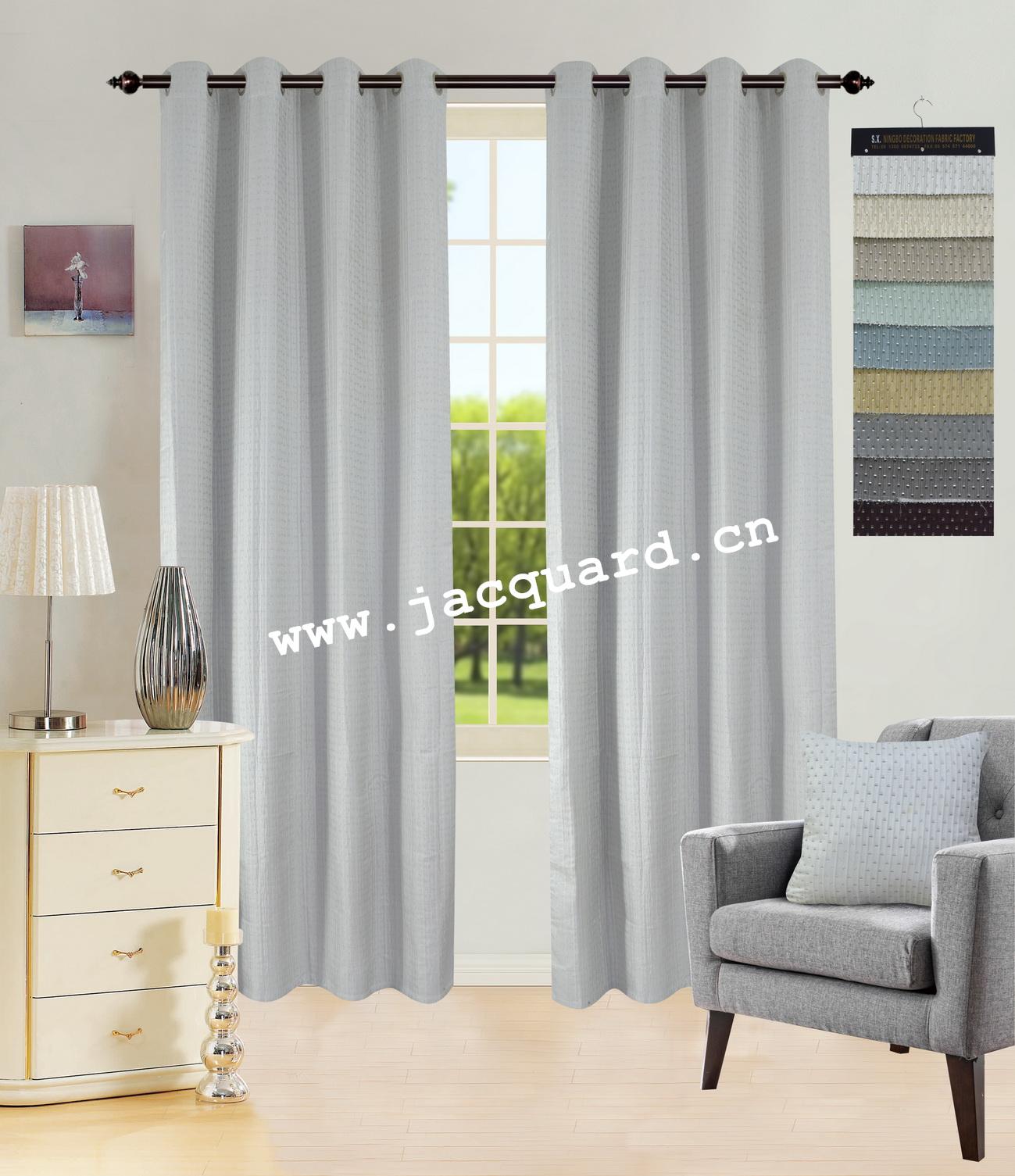 Bedroom Curtains Living Room CurtainLiving Room Curtain Minimalist Jacquard Grommet Curtain/Eyelet  Curtain   for Bed Room Living Room(2 Panels)