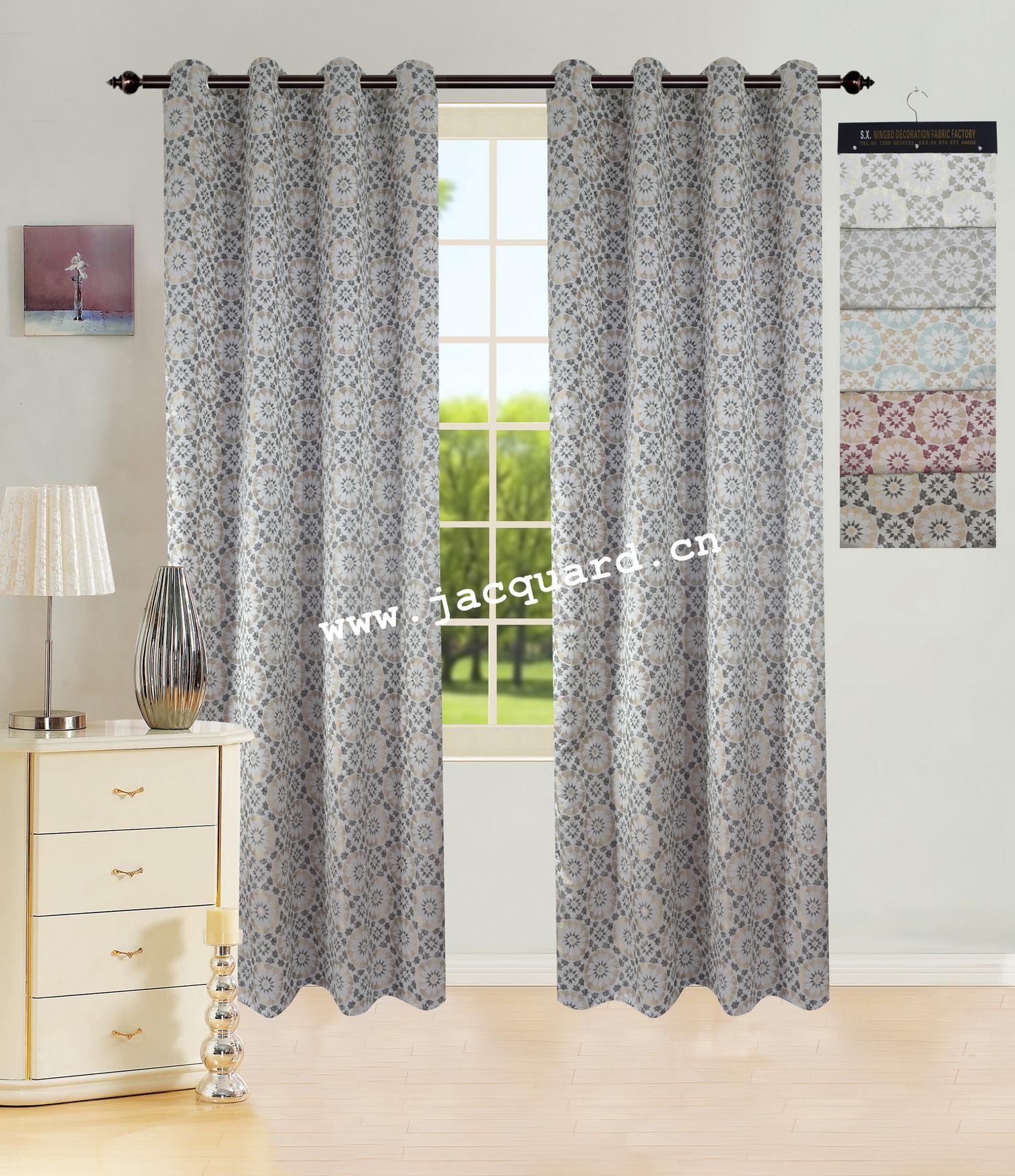 Bedroom Curtains Living Room CurtainLiving Room Curtain Minimalist Jacquard Grommet Curtain/Eyelet  Curtain   for Bed Room Living Room(2 Panels)