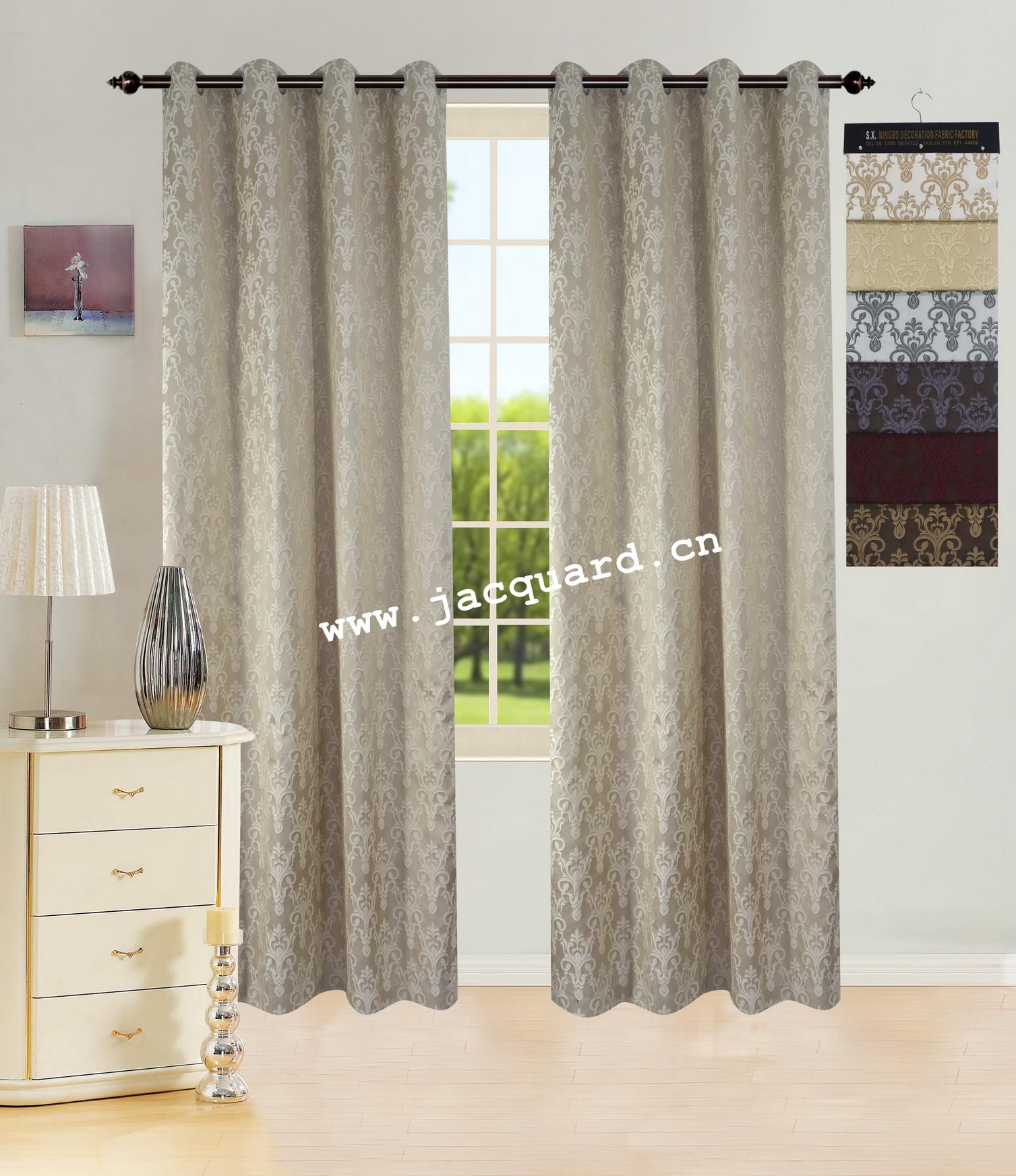 Bedroom Curtains Living Room CurtainLiving Room Curtain Minimalist Jacquard Grommet Curtain/Eyelet  Curtain   for Bed Room Living Room(2 Panels)