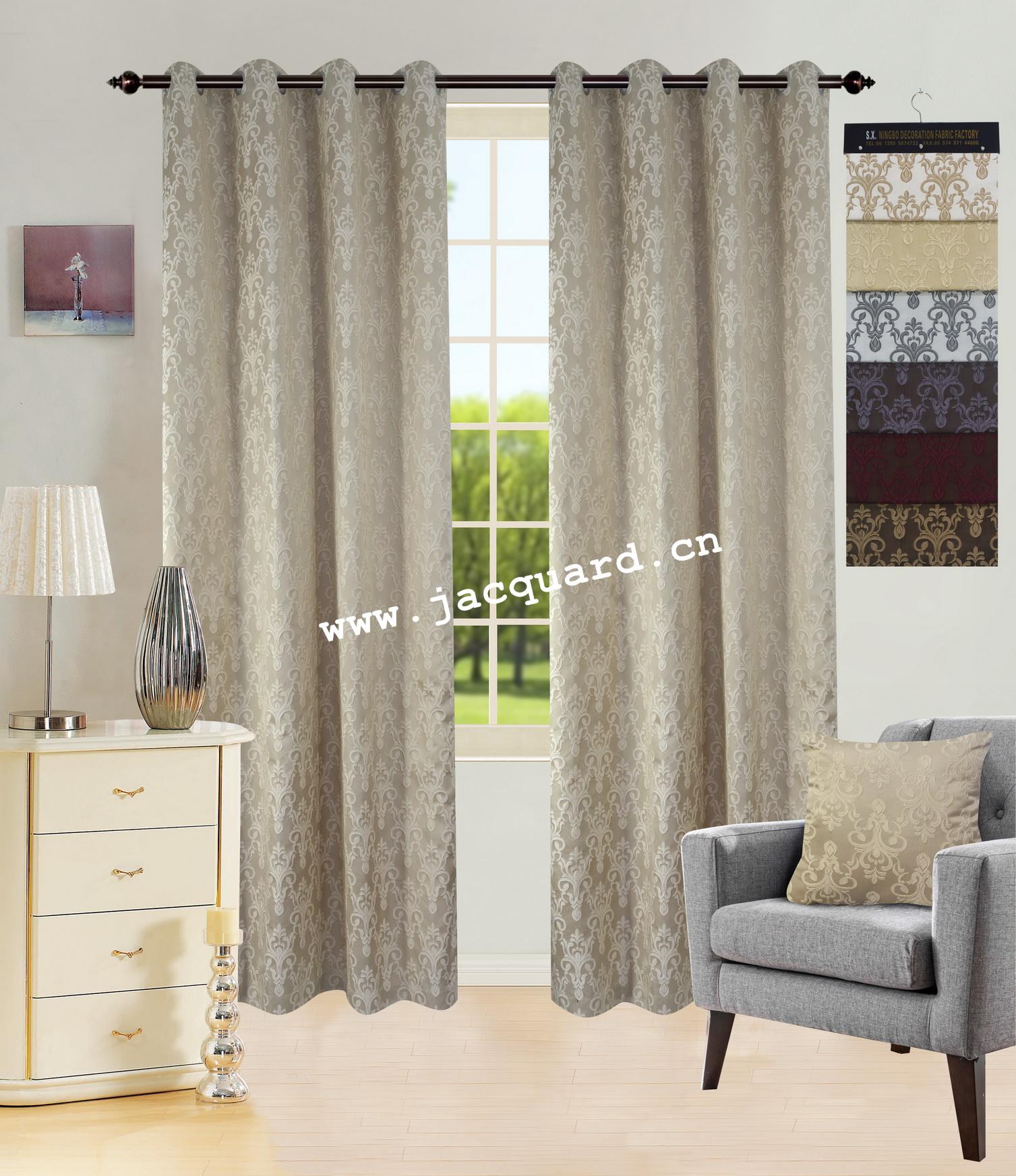 Bedroom Curtains Living Room CurtainLiving Room Curtain Minimalist Jacquard Grommet Curtain/Eyelet  Curtain   for Bed Room Living Room(2 Panels)